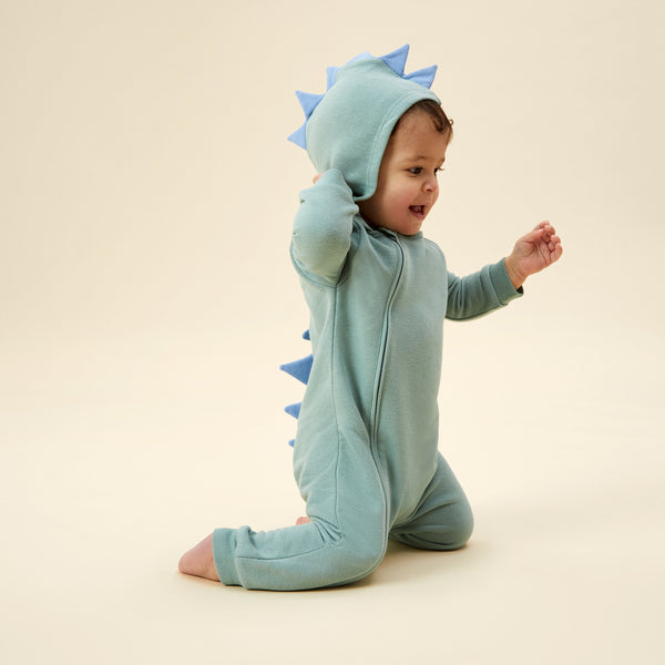 Dino Spike Zip-Up Jumpsuit | Organic Baby Daywear | MORI US
