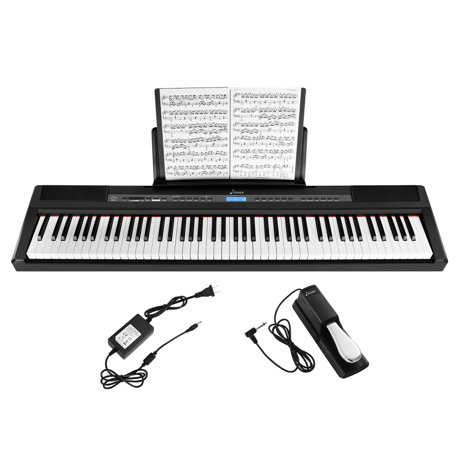 DEP-20 Portable 88 Key Weighted Beginner Digital Piano with Pedal