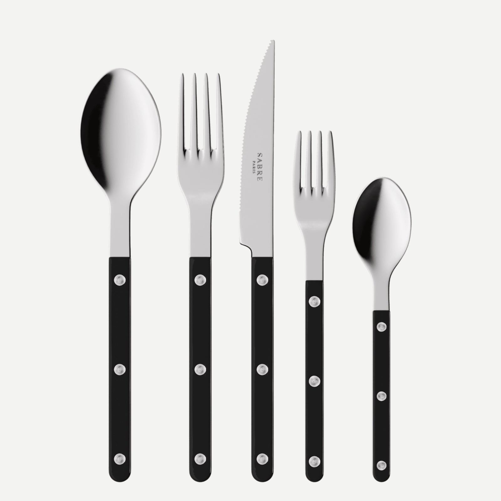Bistrot Solid, Black - 5 pieces cutlery set - Sabre US
