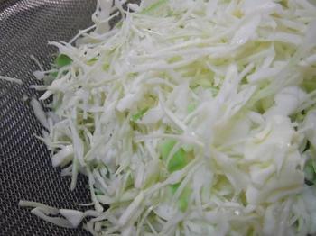 キャベツの千切りでお好み焼き！: いつものきもちで