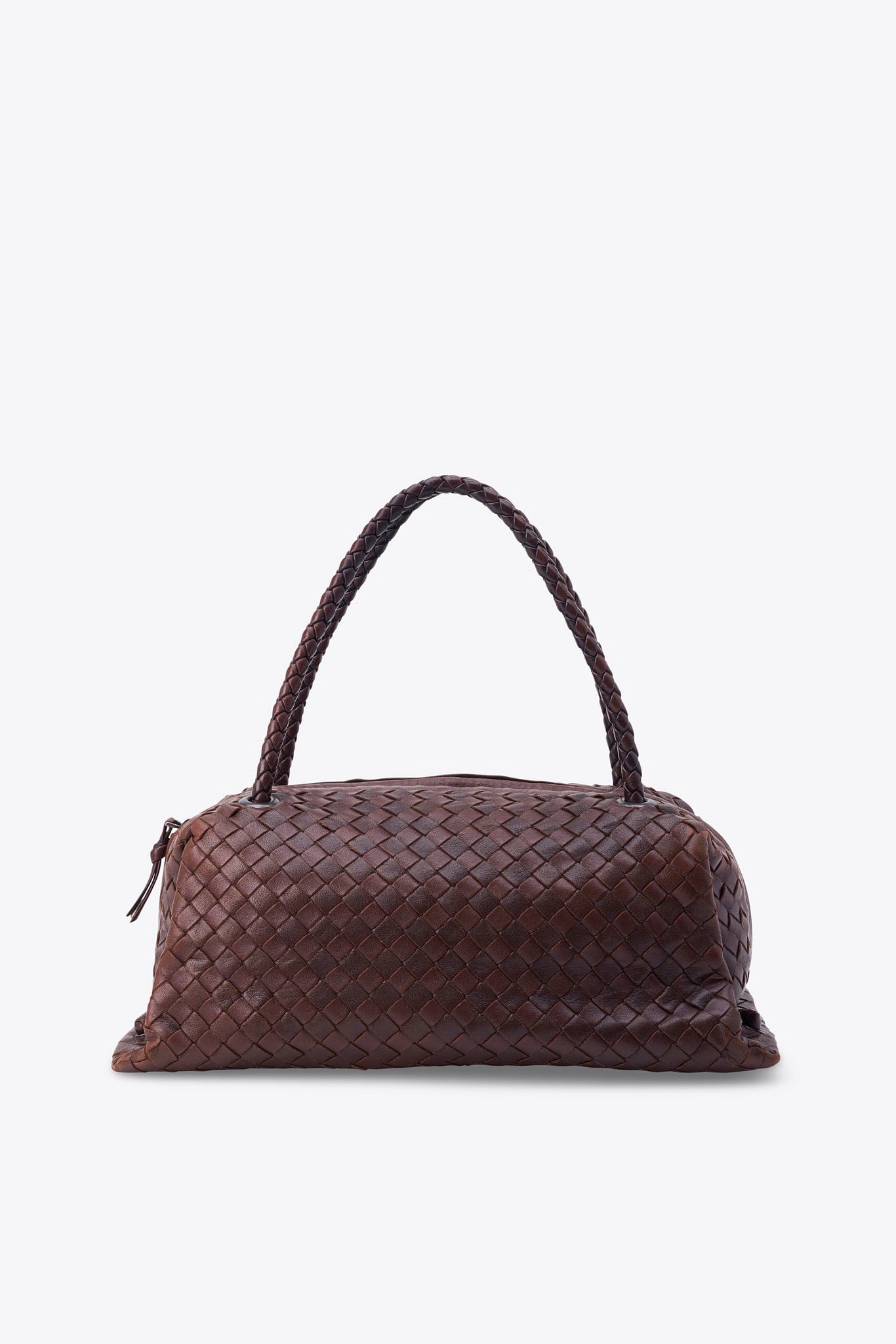 Bottega Veneta Brown Intrecciato Leather Shoulder Bag – The Hosta