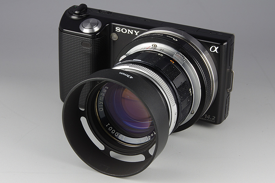 OLYMPUSペンF用レンズ G.Zuiko Auto-S 40mm F1.4（NEX-5用に購入