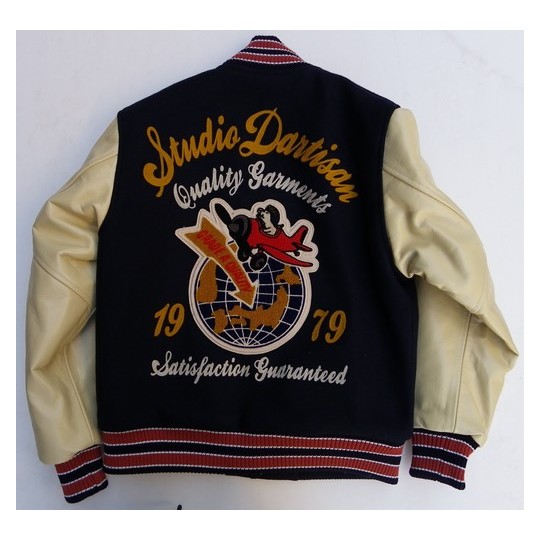 STUDIO D'ARTISAN-スタジオダルチザン- 袖は馬革！ 桐生スタジャン