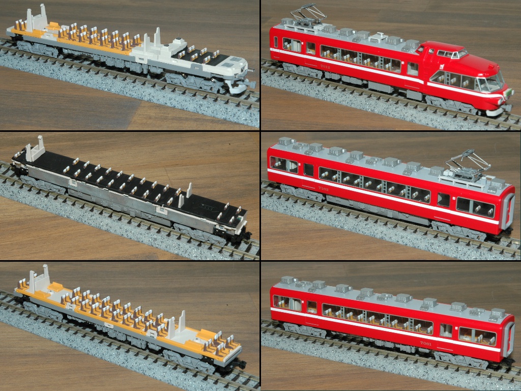 名鉄 7000系白帯車 室内塗装