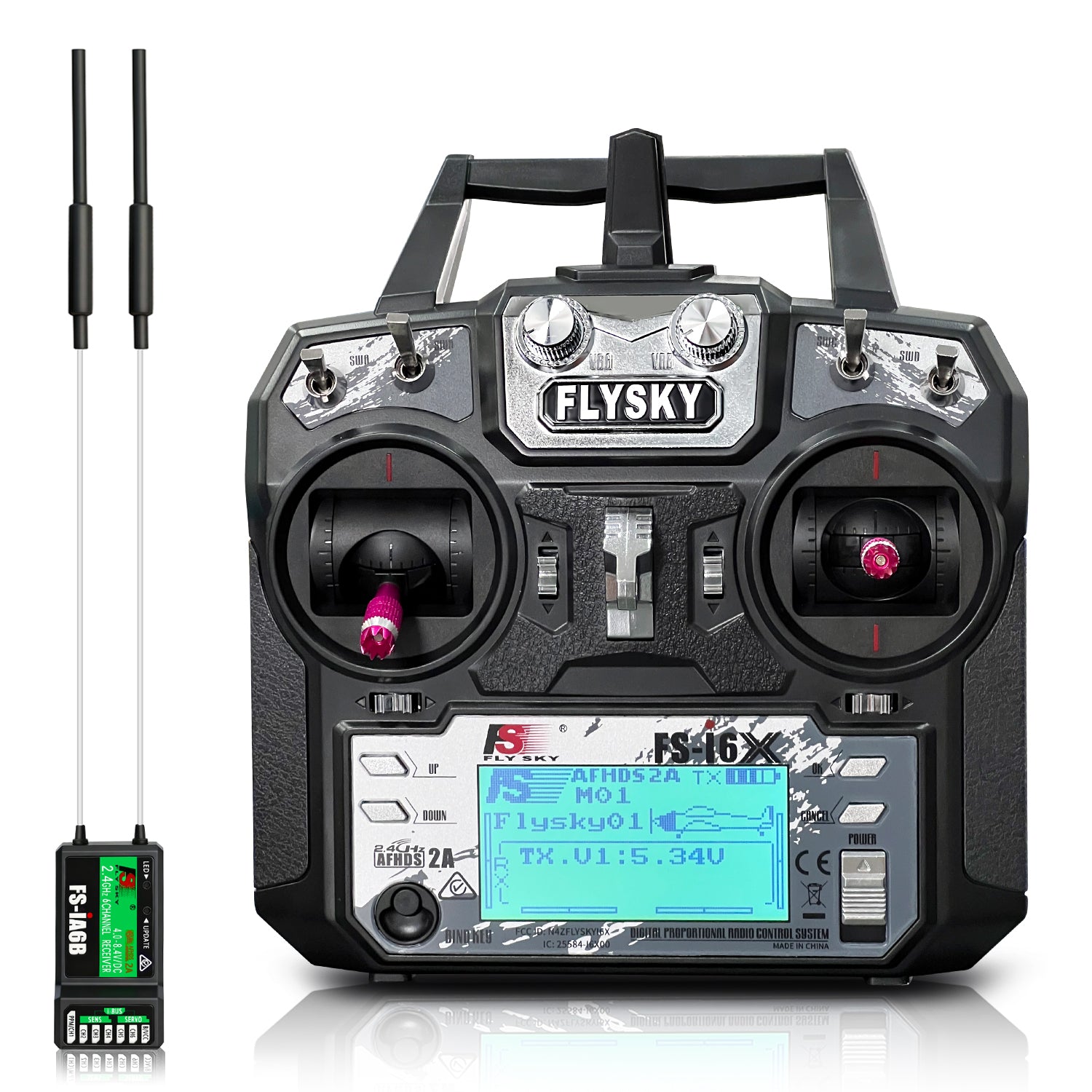 FLYSKY FS-i6X 10Ch Transmitter & FS-iA6/10B Receiver Set – HAWK'S WORK