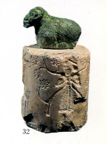 円筒印章 古代 メソポタミア文明 ヒッポカンポス 海馬 霊獣 スタンプ