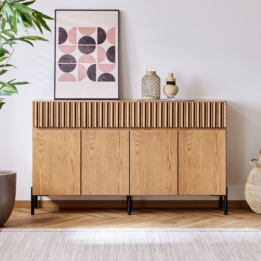 サイドボード「ルーク2」オークヴィンテージナチュラル色（OK-VN）全2