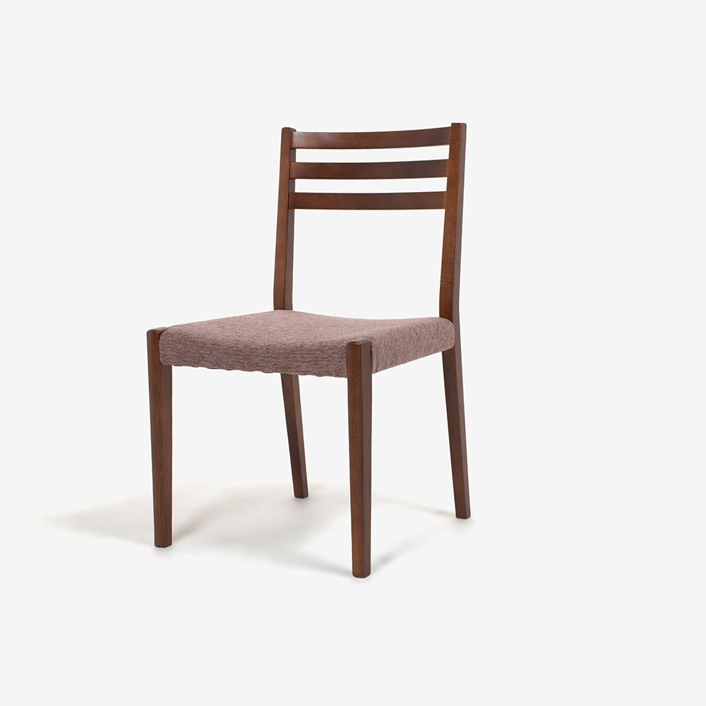 秋田木工 ダイニングチェア「DM-AK001」ナラ材 BWN色/張地 布デクレア