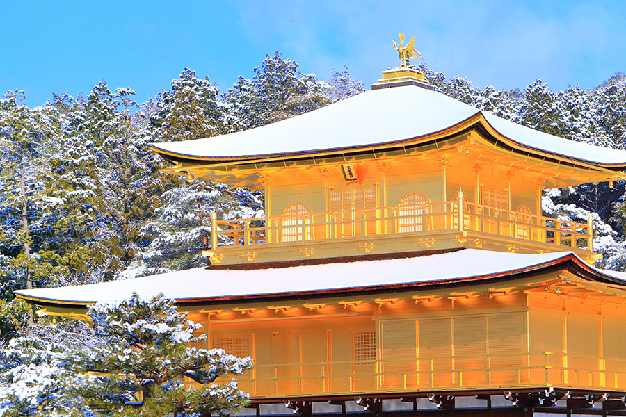 金閣寺 雪