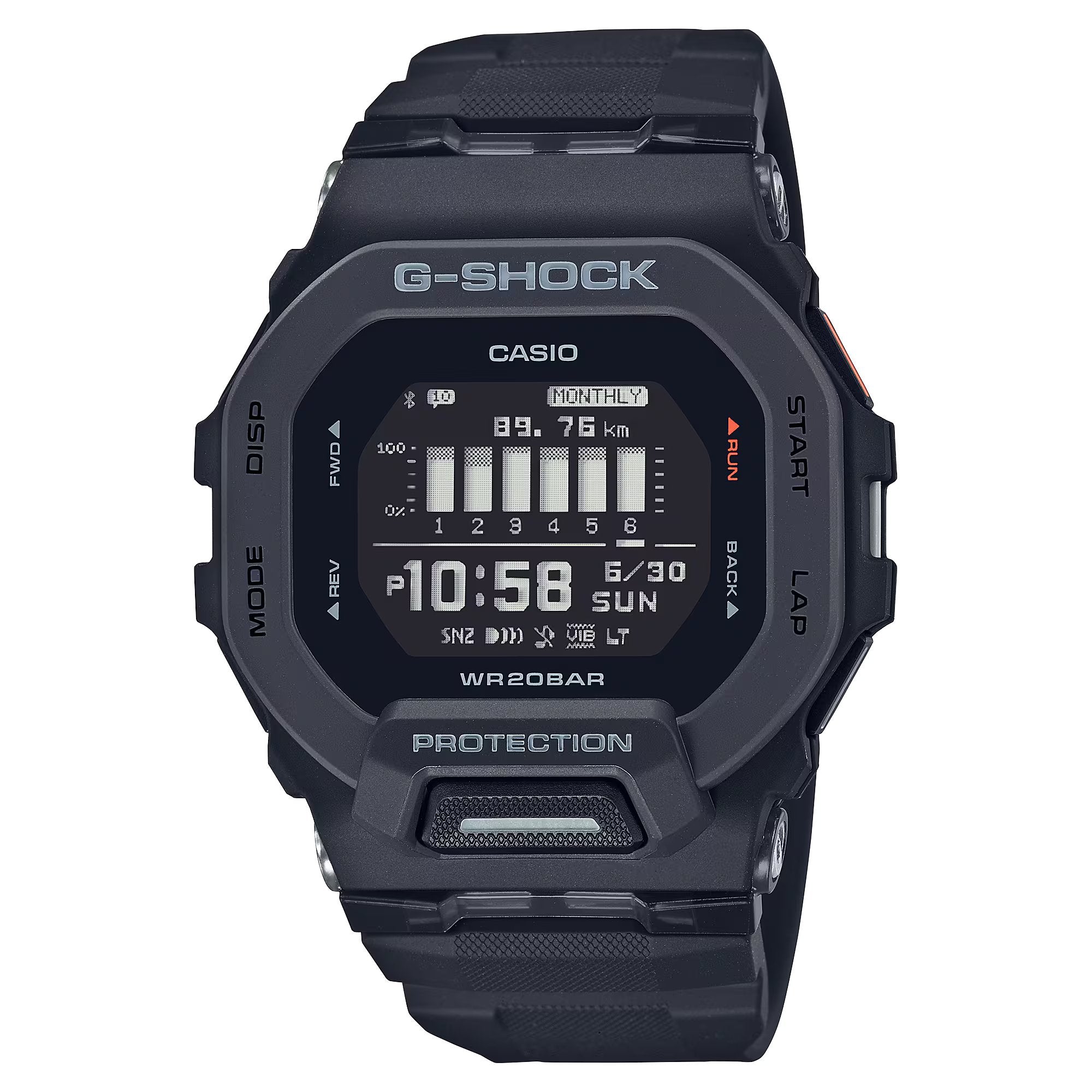 Casio G-shock GBD-200-1A1JFG-SQUAD digital bluetooth resin strap