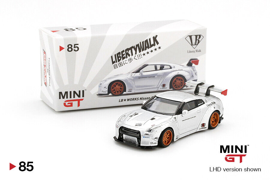 MINI GT#85 LB☆WORKS Nissan GT-R R35 Rear Wing ver 1 Magic Pearl