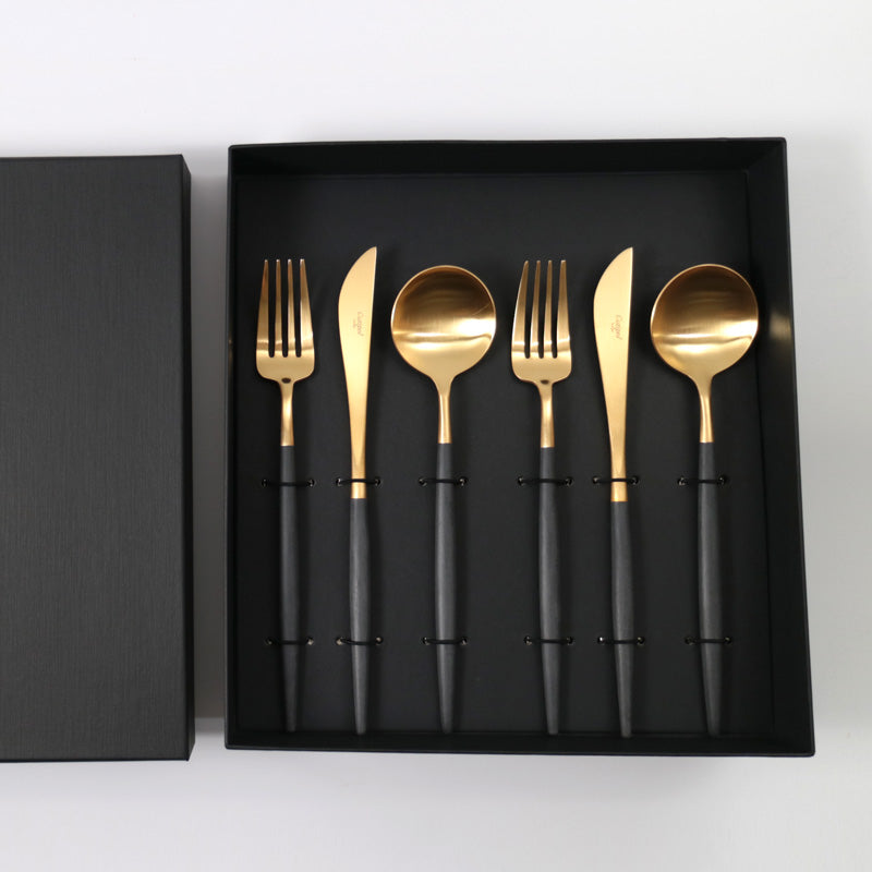 クチポール カトラリー GOA ディナー6本 ギフトセット ブラック