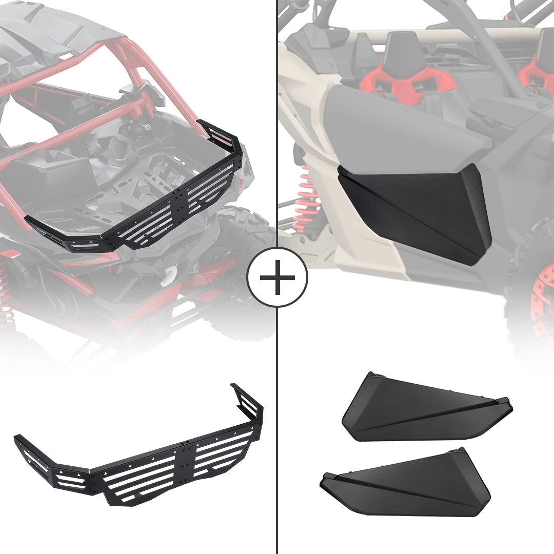 Front Lower Doors & Rear Cargo Tailgate for Can-Am Maverick X3