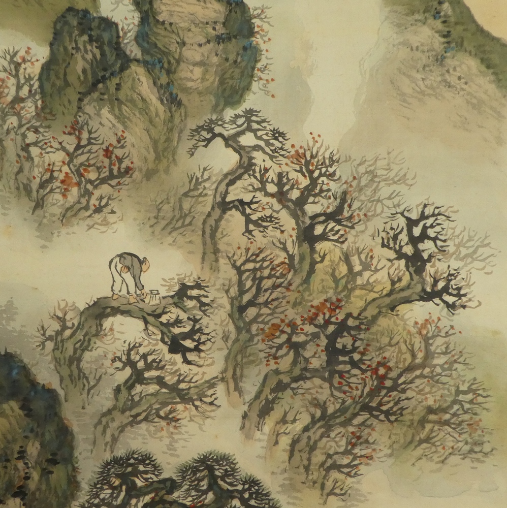 稲垣錦荘 『深渓幽処図』 [古美術こもれび] 骨董,掛軸,絵画の買取と