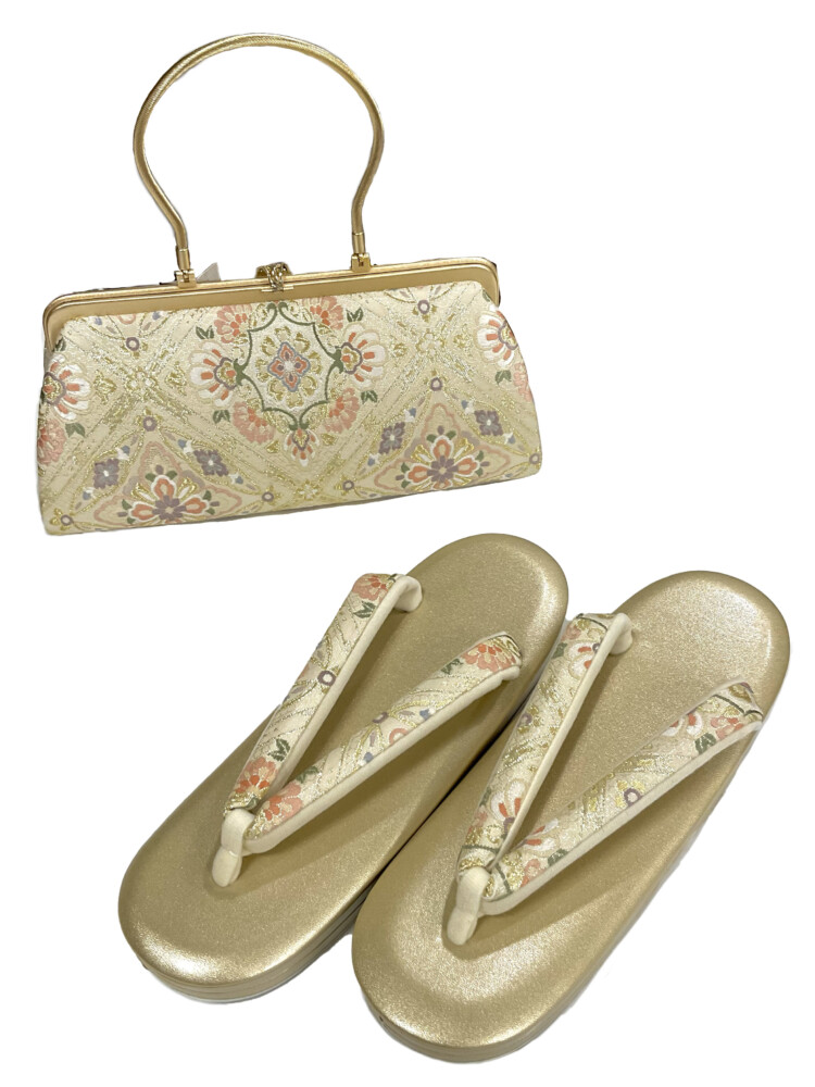 新品】草履バッグセット 草履 25cm (マットゴールド) 02216