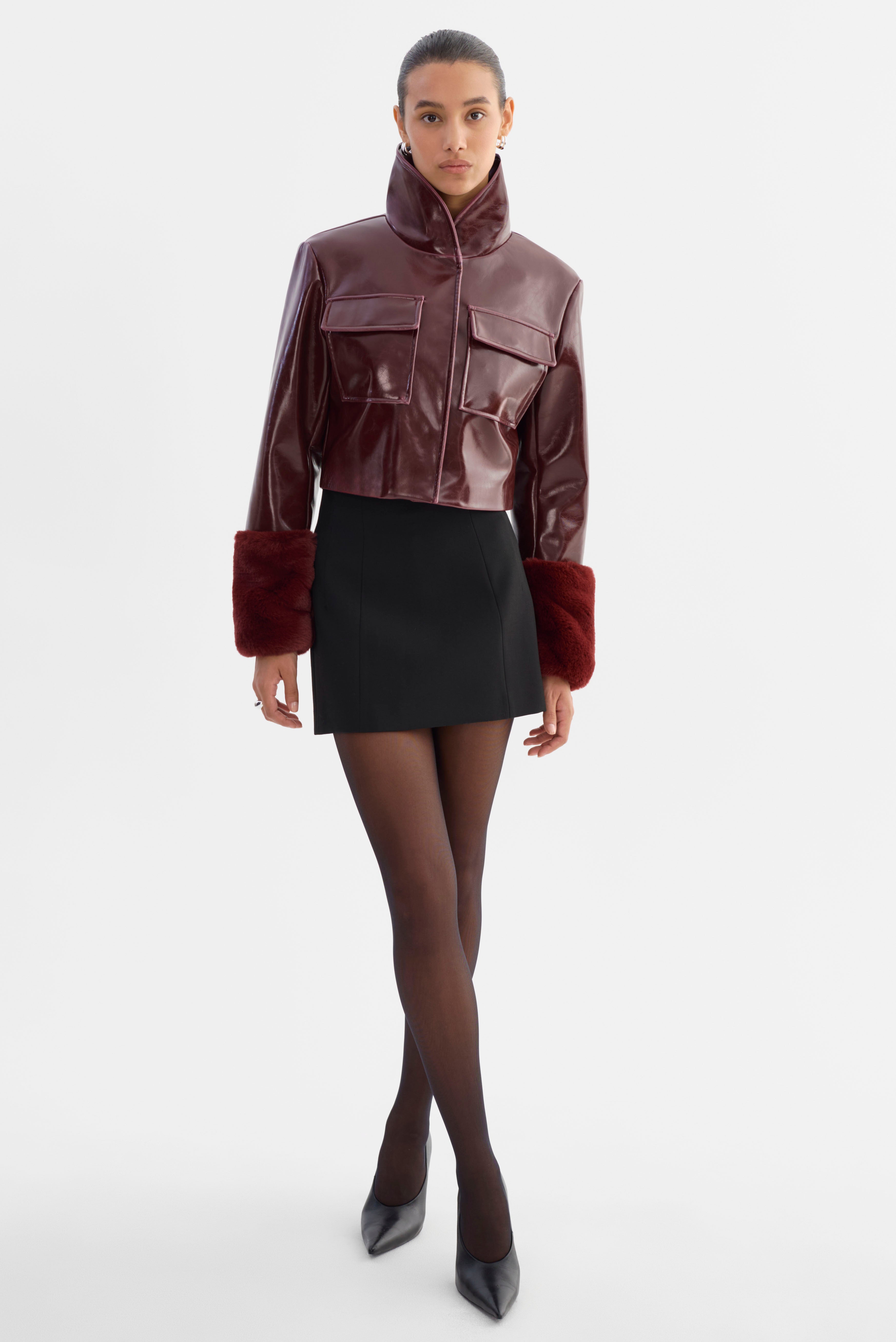 HEDDA | Cropped Faux Leather Jacket – LAMARQUE