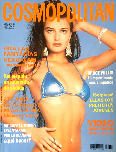 COSMOPOLITAN Spain Espana Magazine July 1991 PAULINA PORIZKOVA