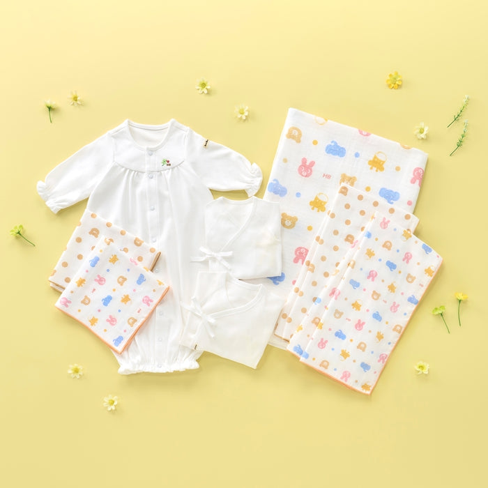 スターターセット8点(出産準備セット)【通年用(無地)】 – ミキハウス