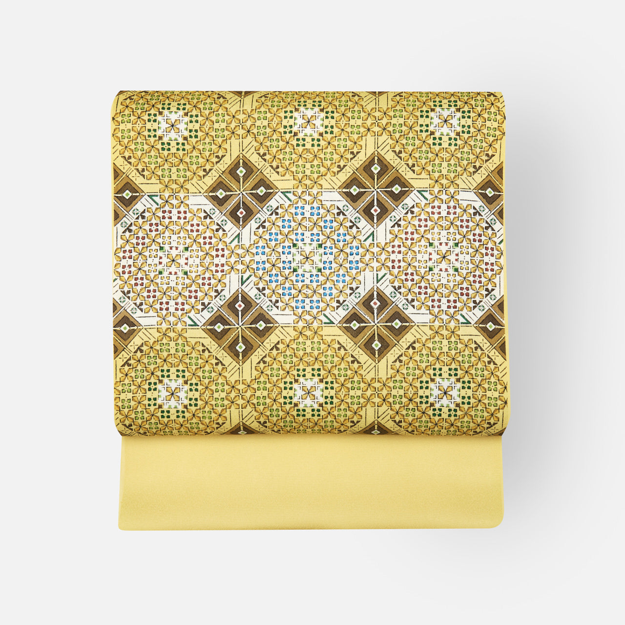 鈴田清人 プラチナボーイ 木版摺更紗 九寸名古屋帯 – 銀座もとじ