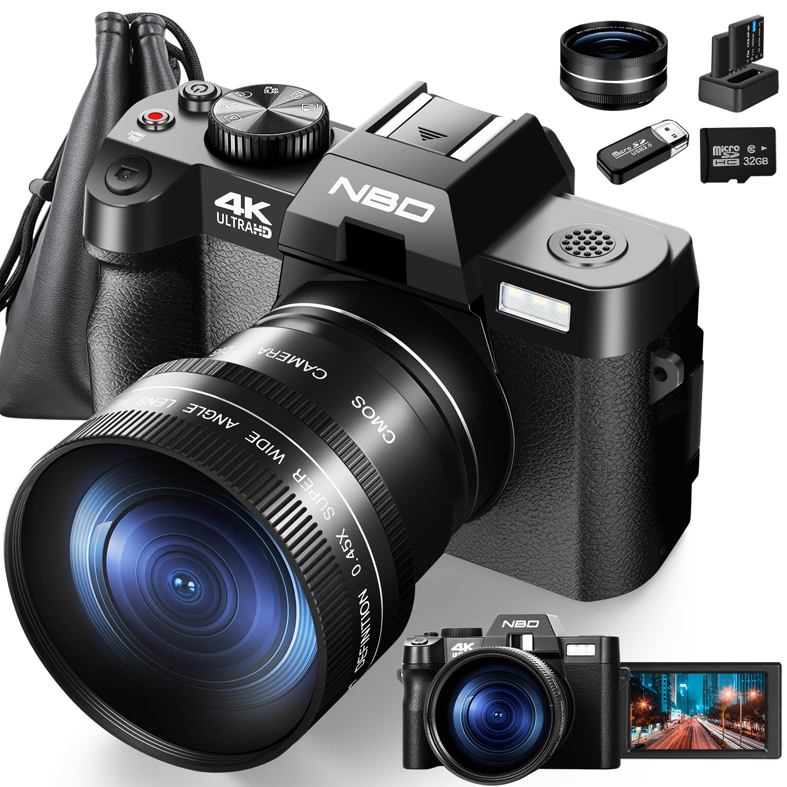 NBD Digital Camera for Photography 4K 48MP Vlogging Camera for YouTube