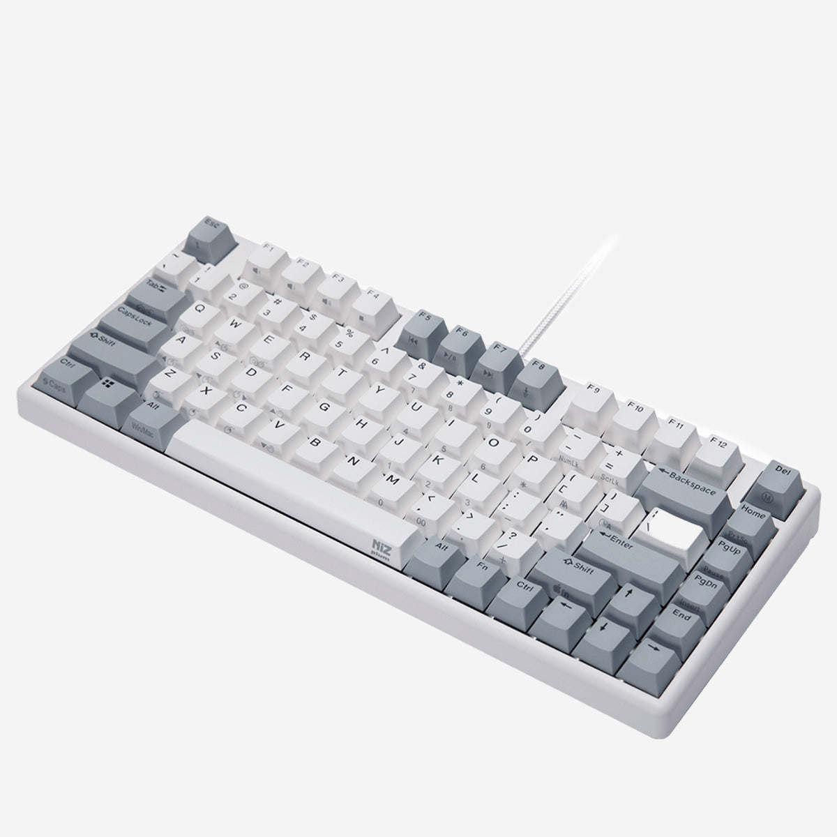 NiZ Micro82 静電容量無接点キーボード 有線・無線 白い