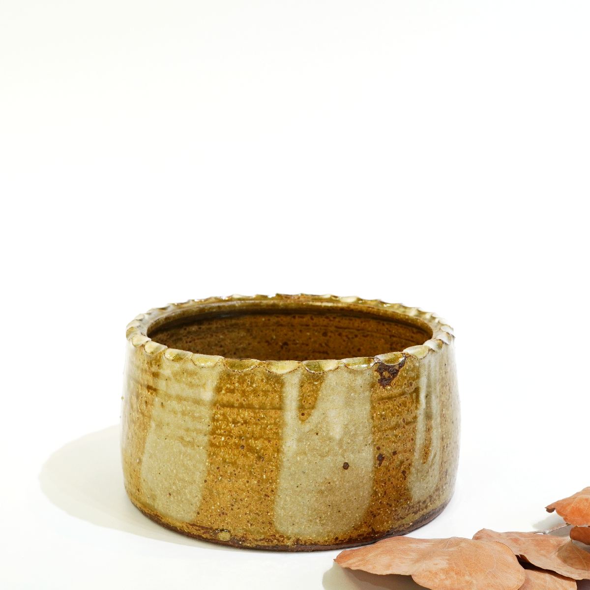 柴田 雅章 どら鉢 器 丹波焼 丸型 食器 工芸品 陶器 未使用
