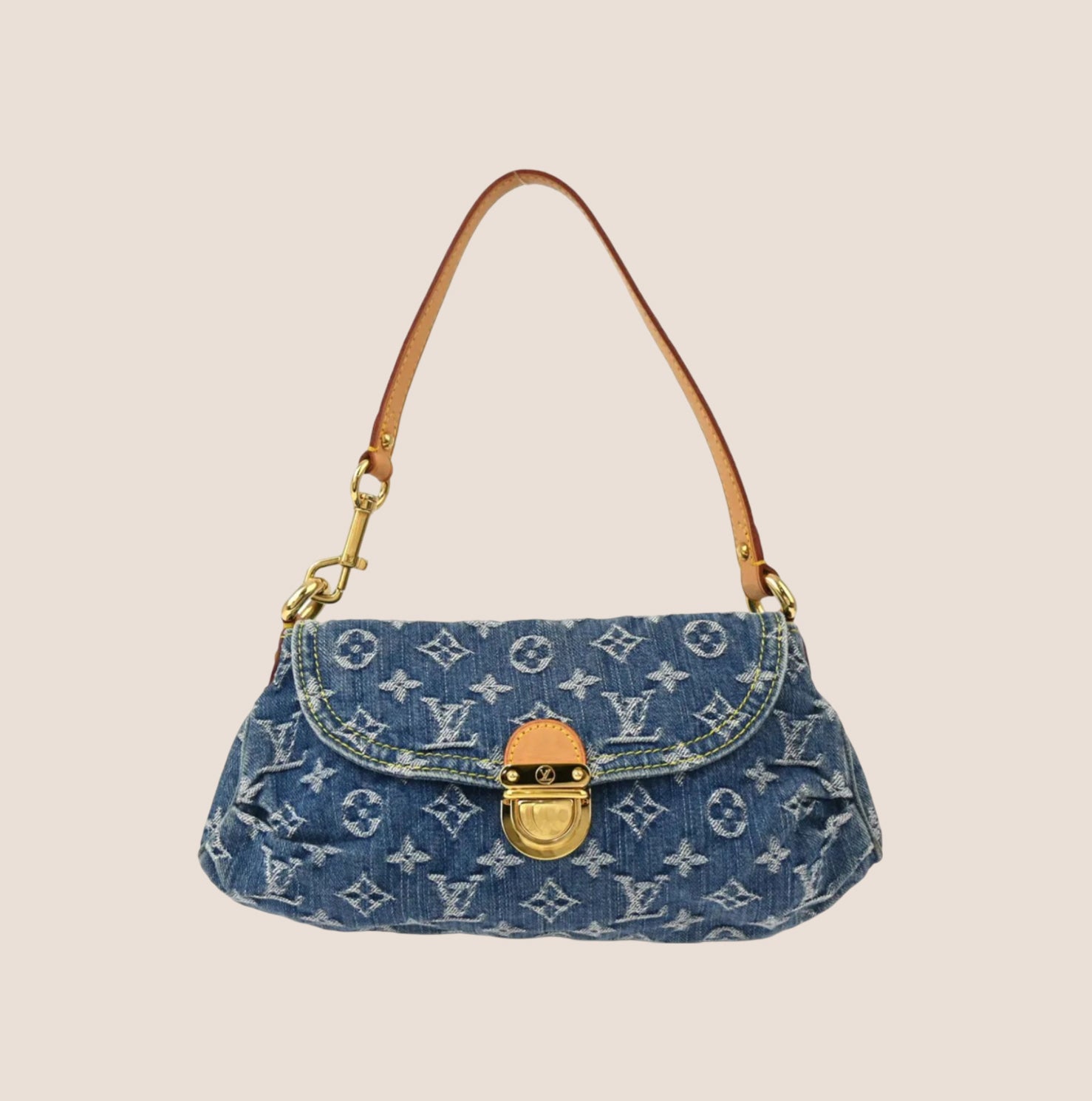 LOUIS VUITTON BLUE MONOGRAM DENIM MINI PLEATY BAG – RDB