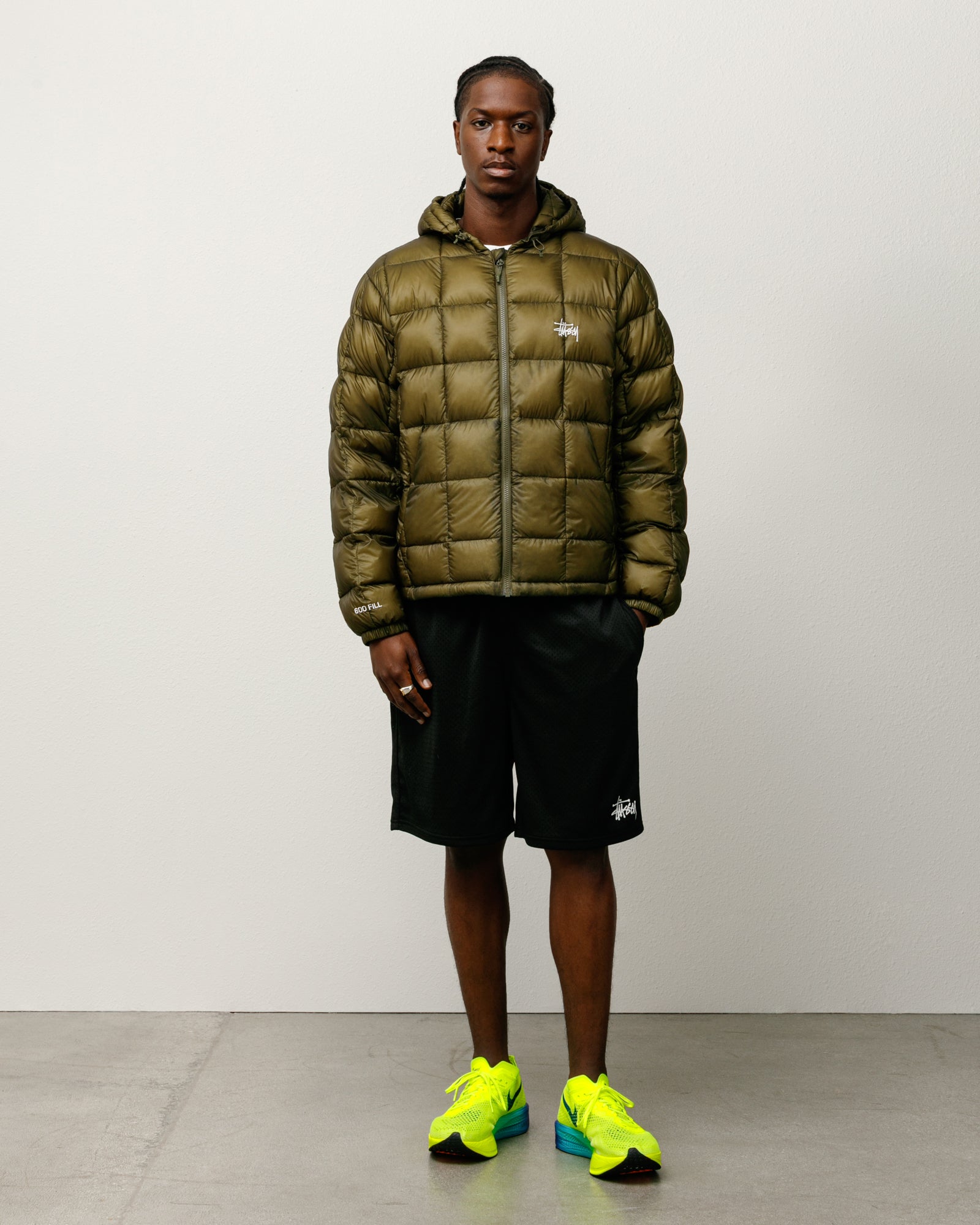 Midweight Hooded Puffer – Olive | Outerwear | Stüssy