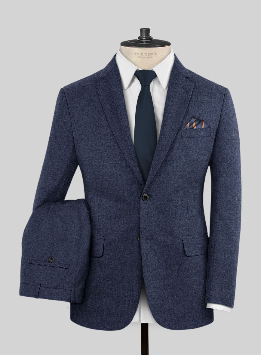 Lanificio Zegna Traveller Denim Blue Wool Suit – StudioSuits
