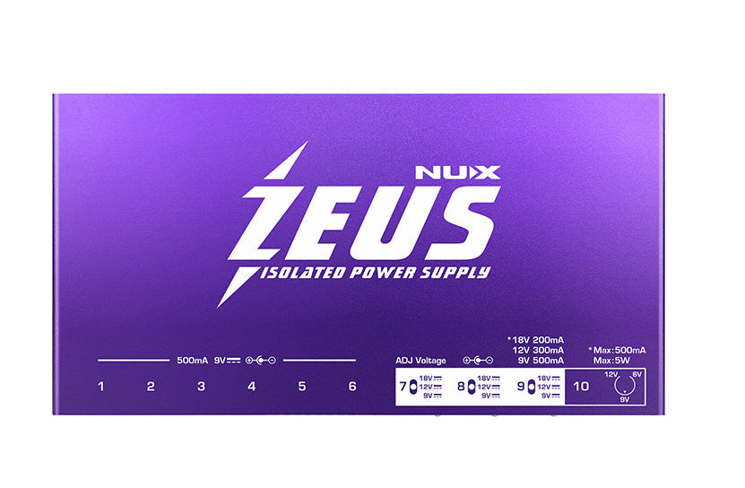NUX Zeus All-Isolated Guitar Pedal Power Supply – Acoustic Music Shop