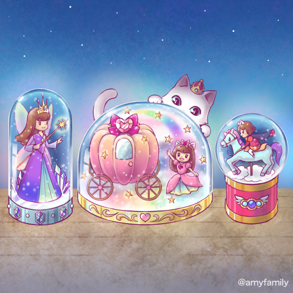 ファンタジックなスノードームを描く - エイミーのアトリエ