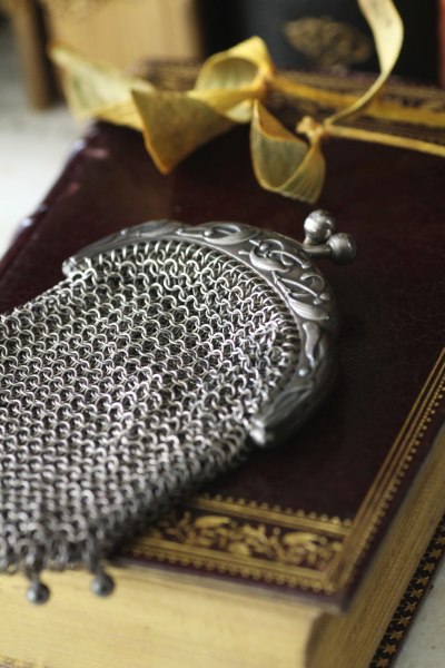 アンティークシルバーメッシュパース ヤドリギ 20170413 【Antiques