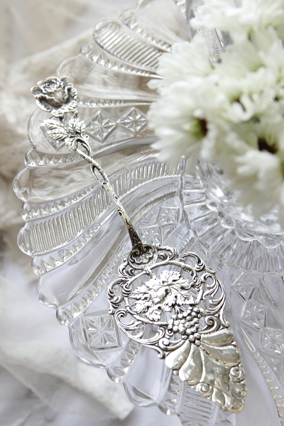 ドイツ ケーキサーバー ヴィンテージ 薔薇・天使 シルバー835 ドイツ