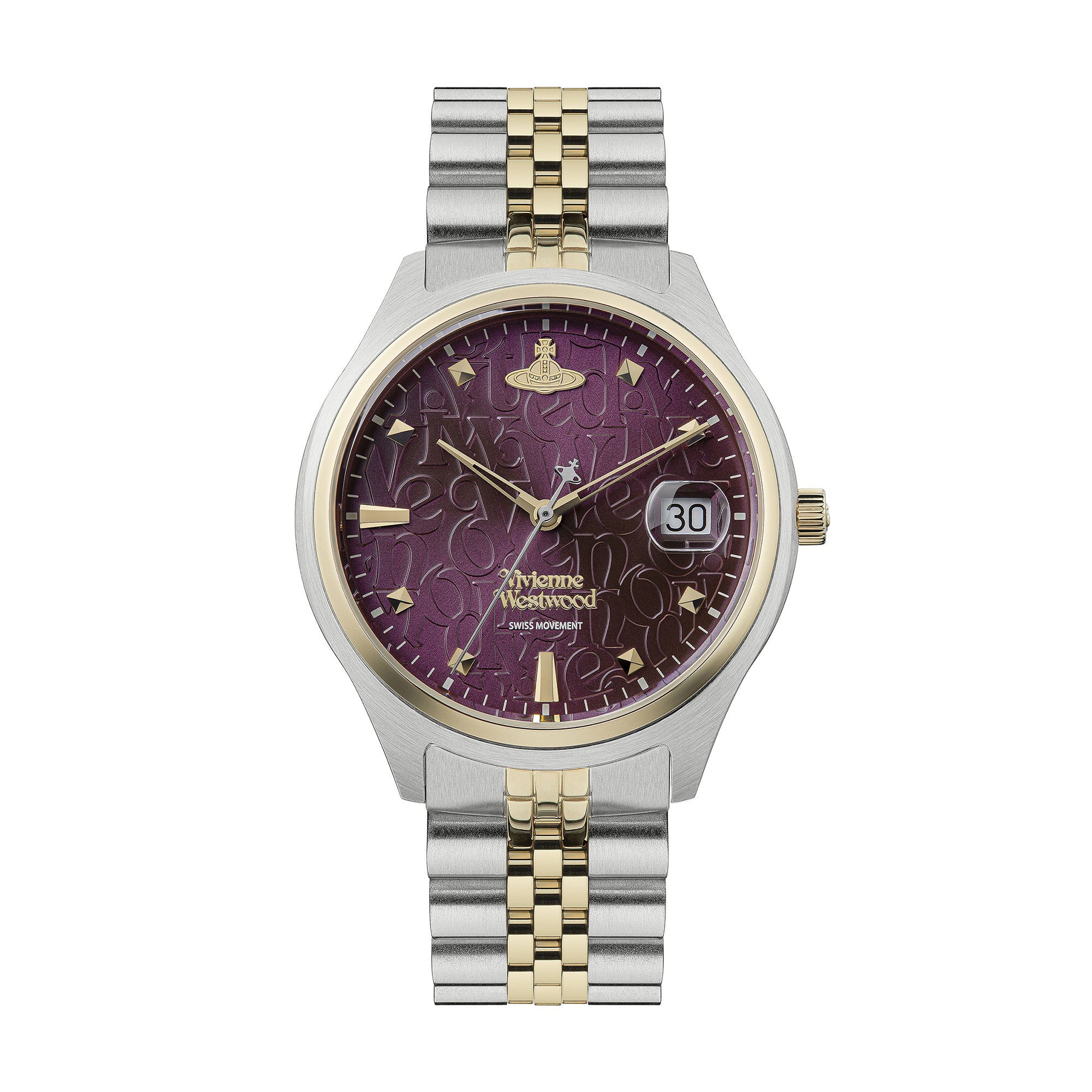 Vivienne Westwood Camberwell Purple 37mm Two Tone Watch VV261BYSG