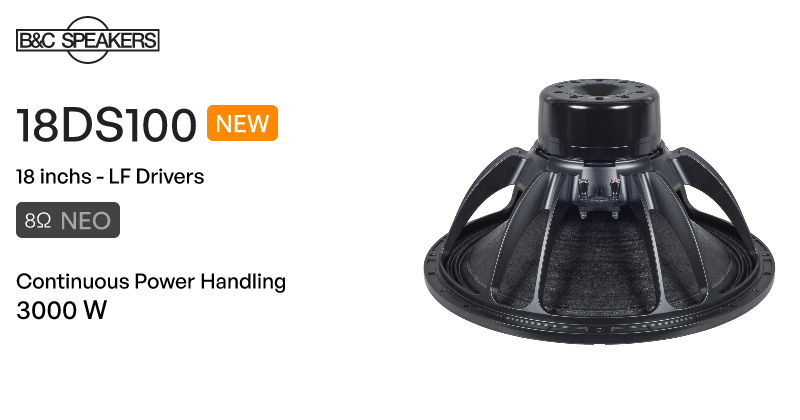18DS100 8Ω - LF Drivers - B&C Speakers