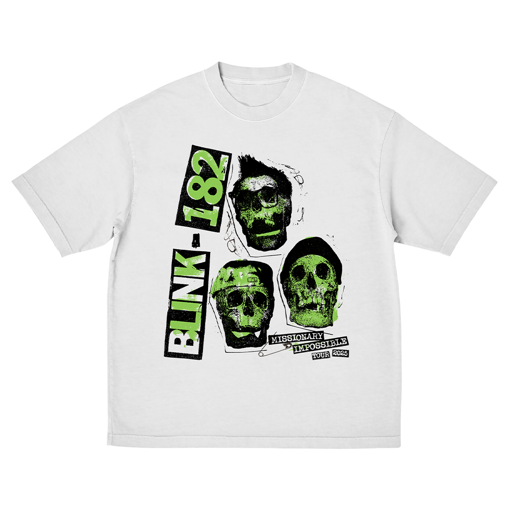 White Skull 2025 Tour Tee - blink-182 Official Store