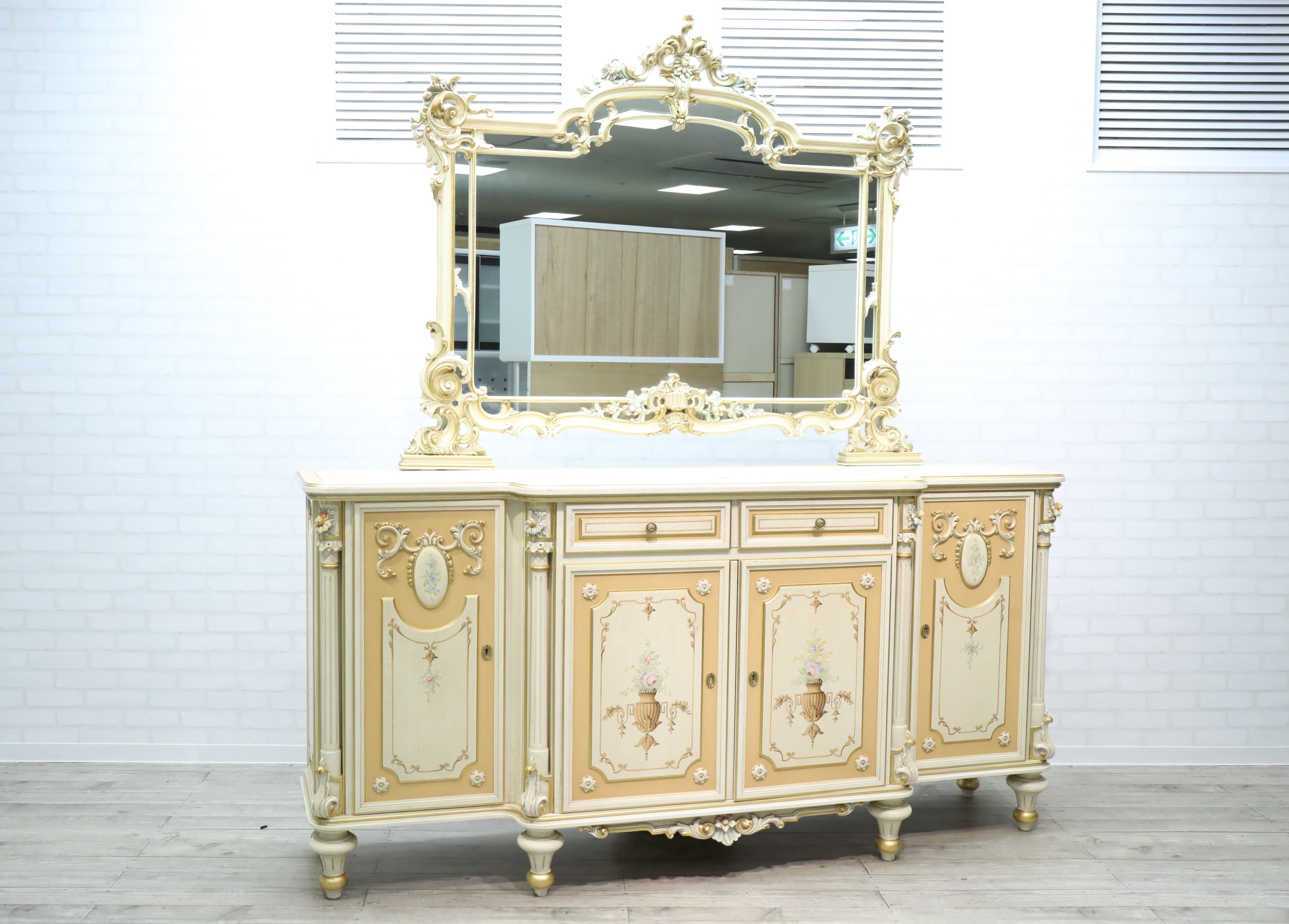 D1214】姫家具 ドレッサー 鏡台 ロココ調 | サークルワン商品情報