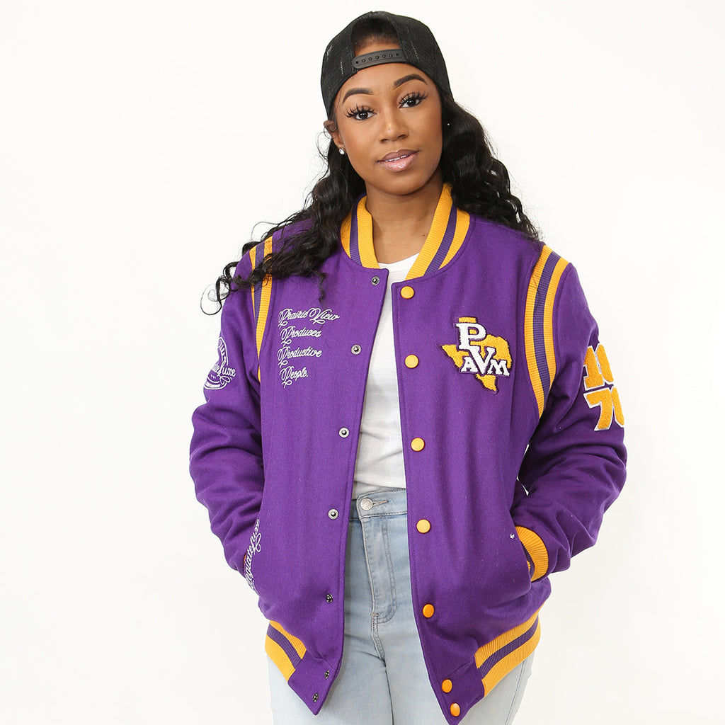 BHM Sale🔥 PVAMU | VARSITY JACKET Unisex (FINAL SALE) (a