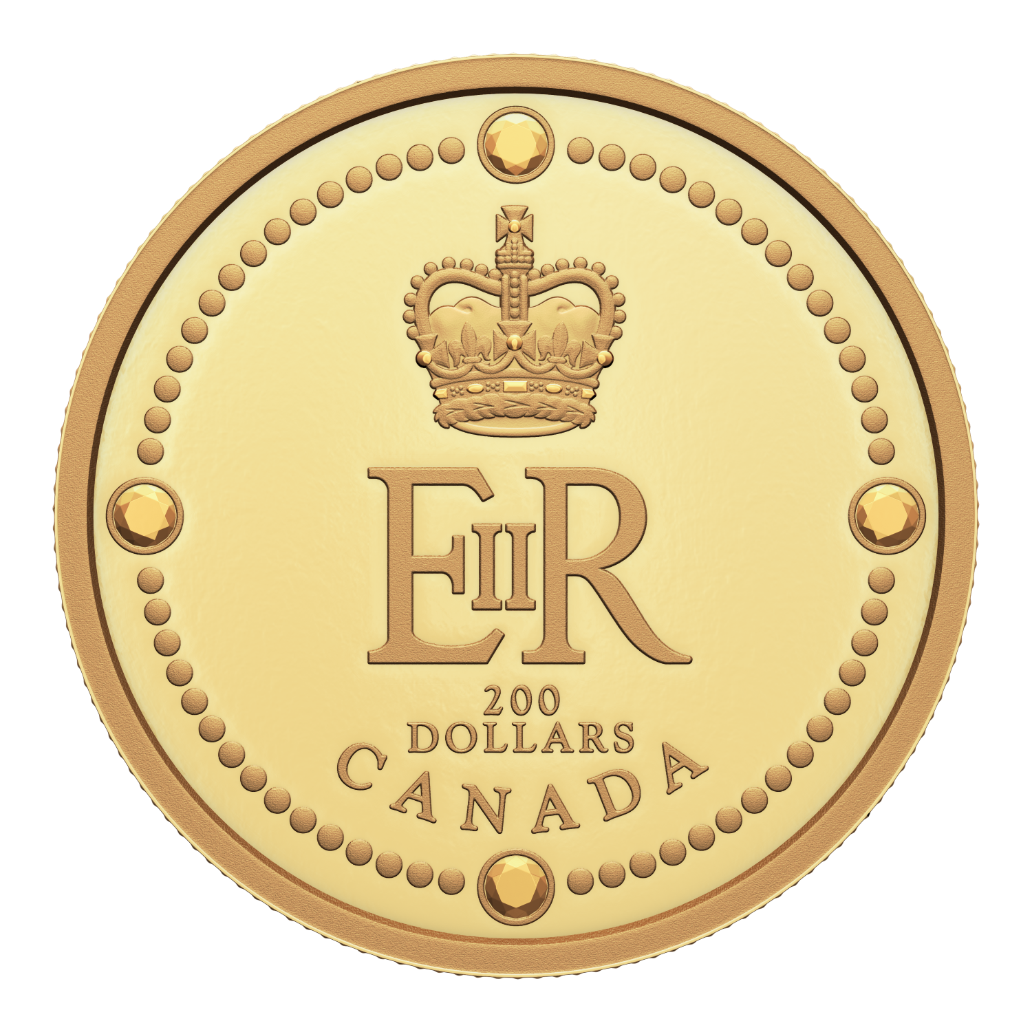 2022 Canada $200 Queen Elizabeth II's Royal Cypher 1 oz. Pure Gold