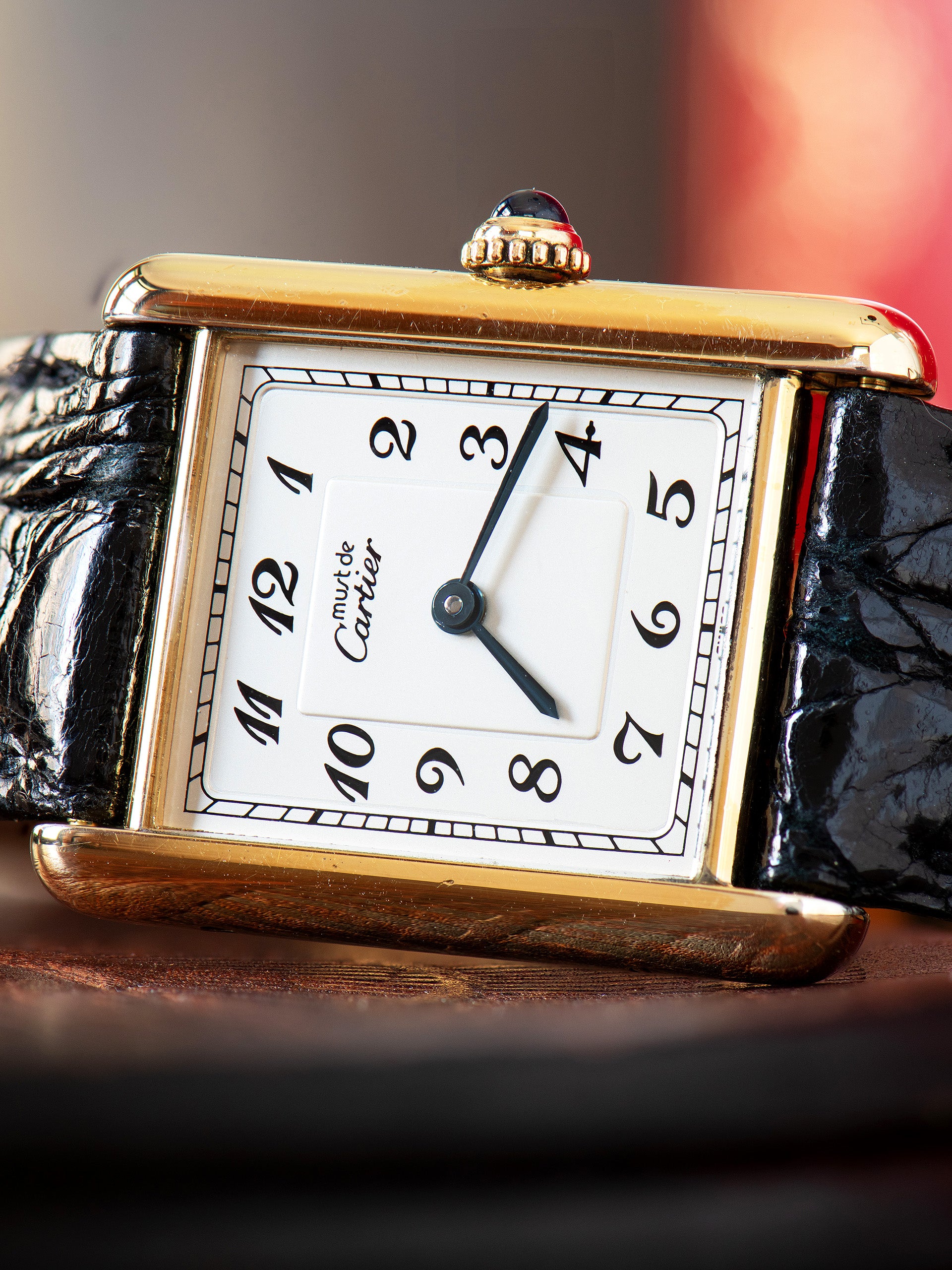1980s Cartier Must de Cartier Tank Vermeil (Ref. 590005) Quartz W/ Bre