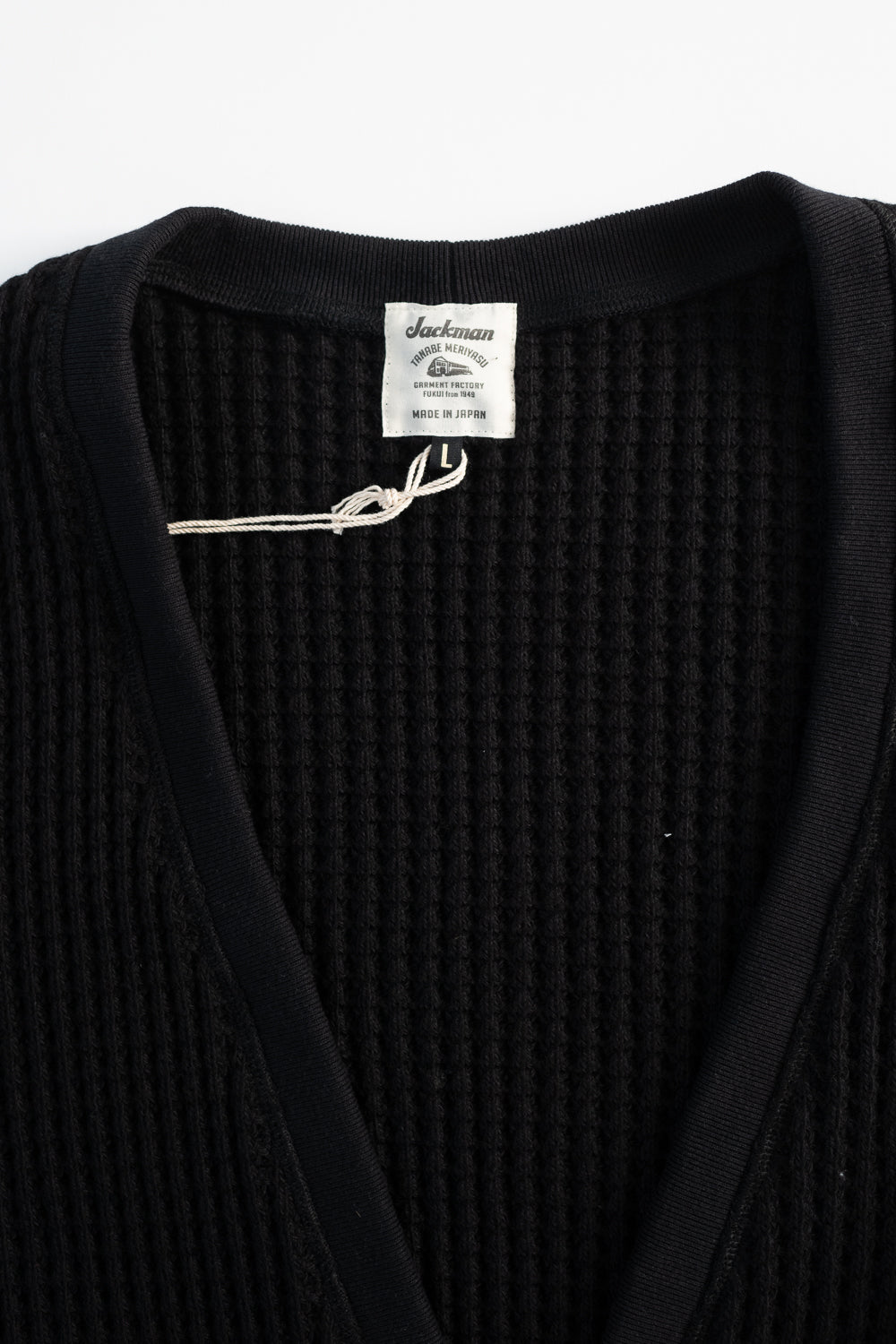 Big Waffle Cardigan - 07 Black | Dant