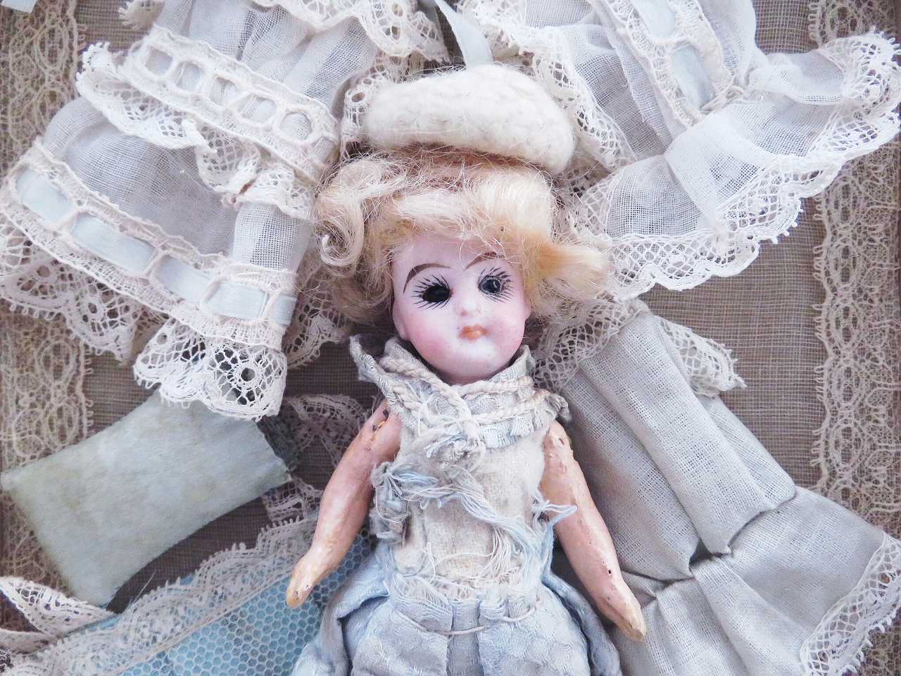 フレンチミニョネット プレゼンテーション（水色パリジェンヌ） - 薔薇