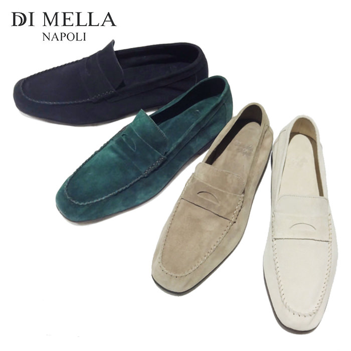 DI MELLA ディメッラ スエードスリッポン ラバーソール コイン
