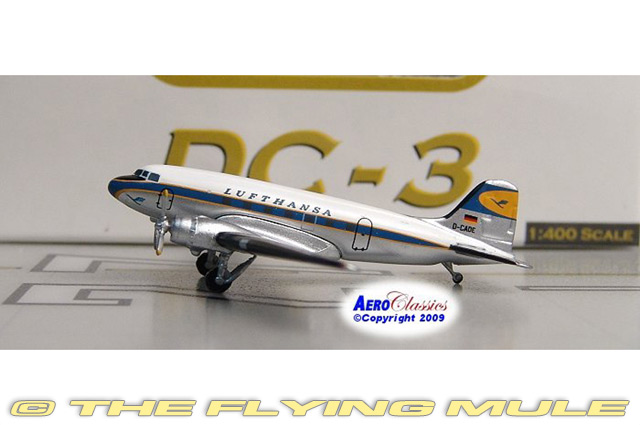 DC-3 1:400 Diecast Model - AeroClassics AL-ACDLH1109 - $34.95