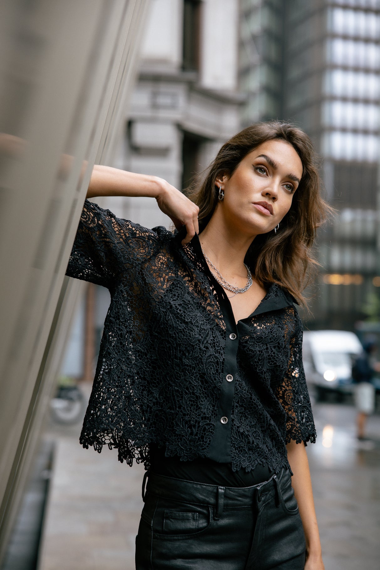 Chemise en dentelle Choko Lace, black | Freeman T. Porter