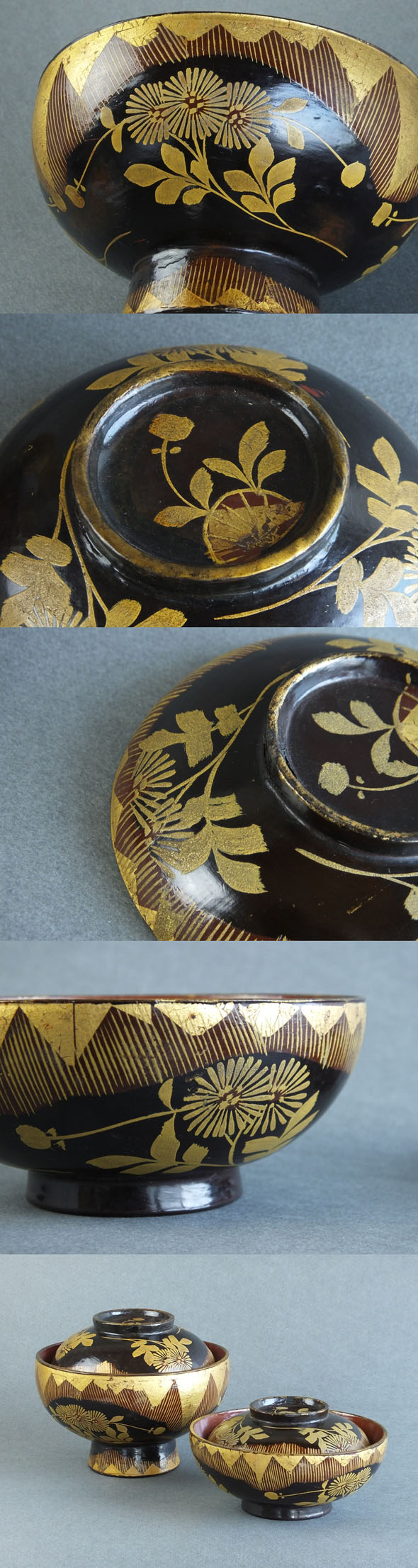 古童 - 南部箔椀 四つ組 その1 | 古美術品専門サイト fufufufu.com