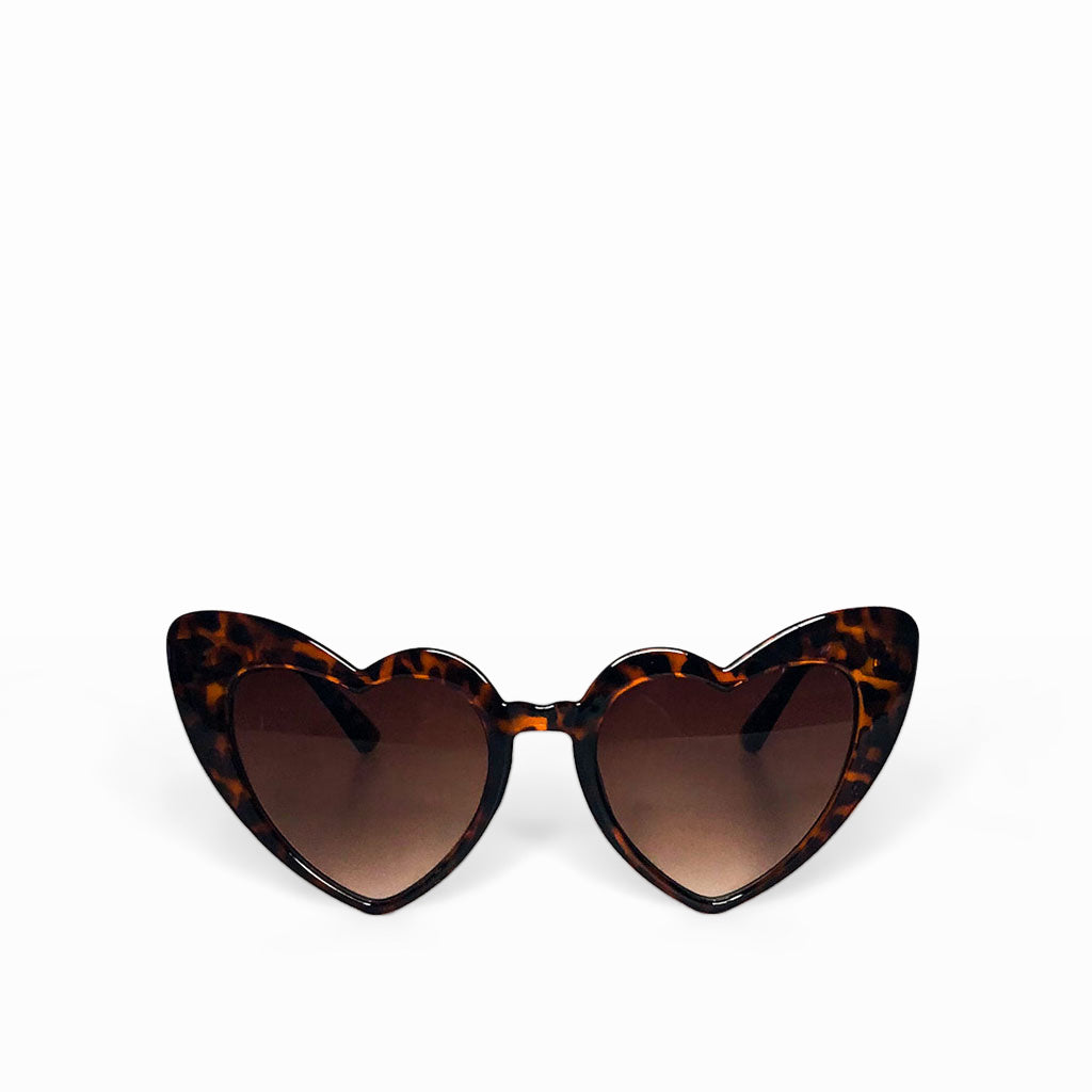 Tortoise Shell Heart Sunglasses – Retro Brown Y2K Eyewear | Worth