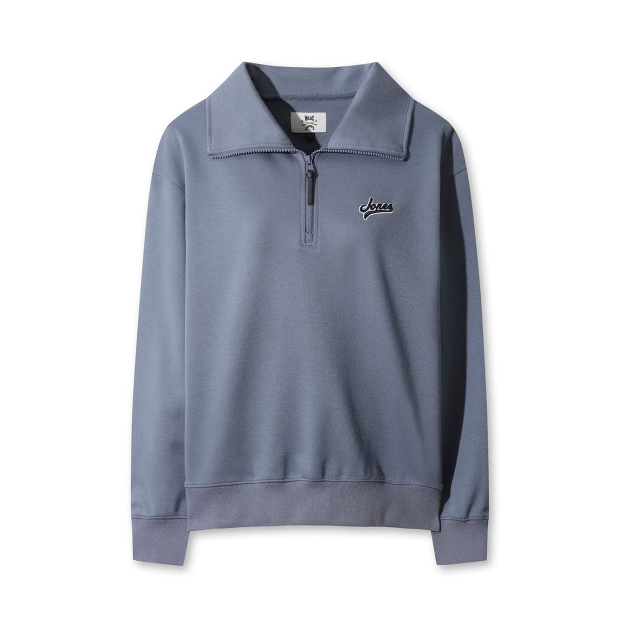 WAAC X JONES】WOMEN ハーフジップスウェットシャツ サックスブルー