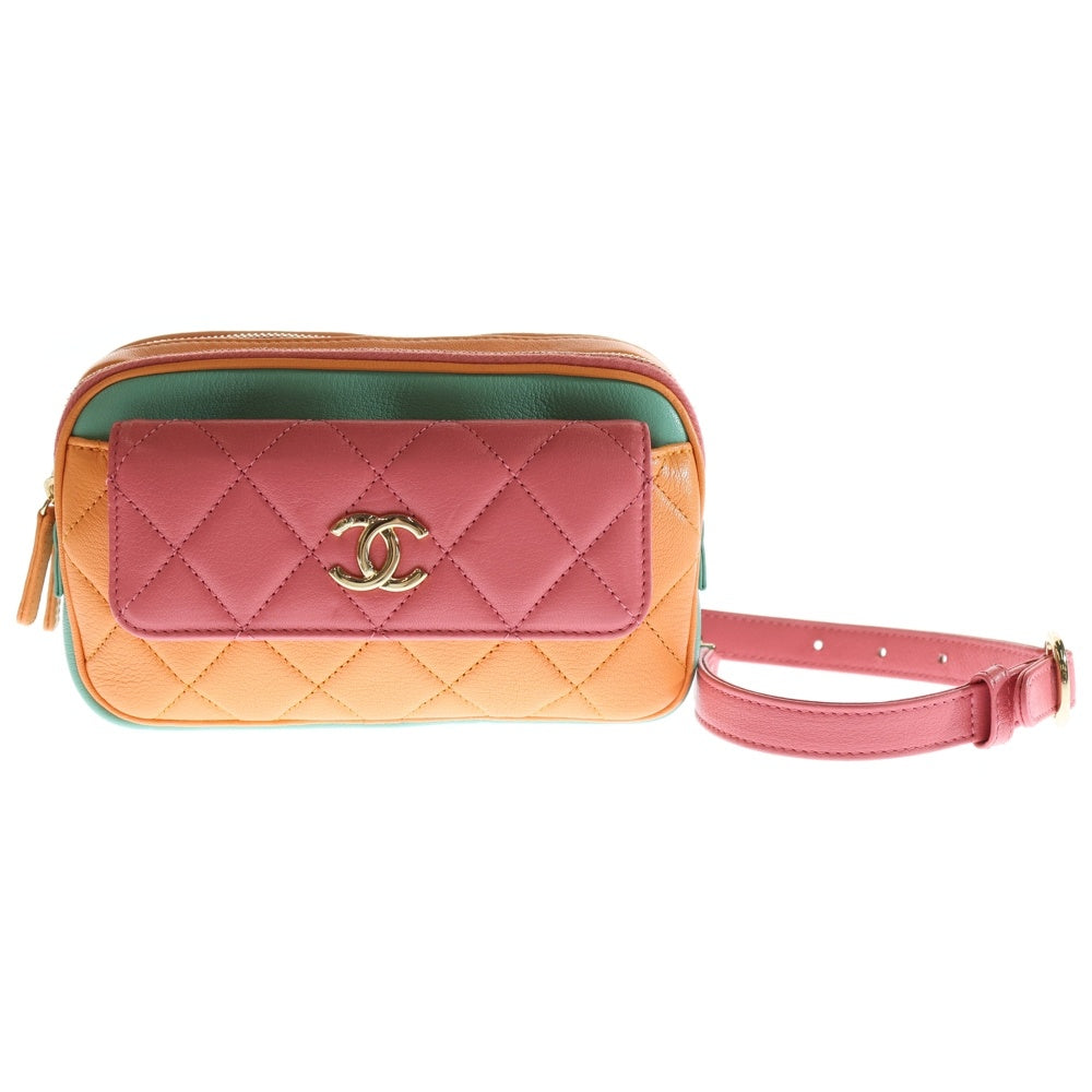 CHANEL(シャネル) マトラッセ ポーチ付 ウエストバッグ ボディバッグ