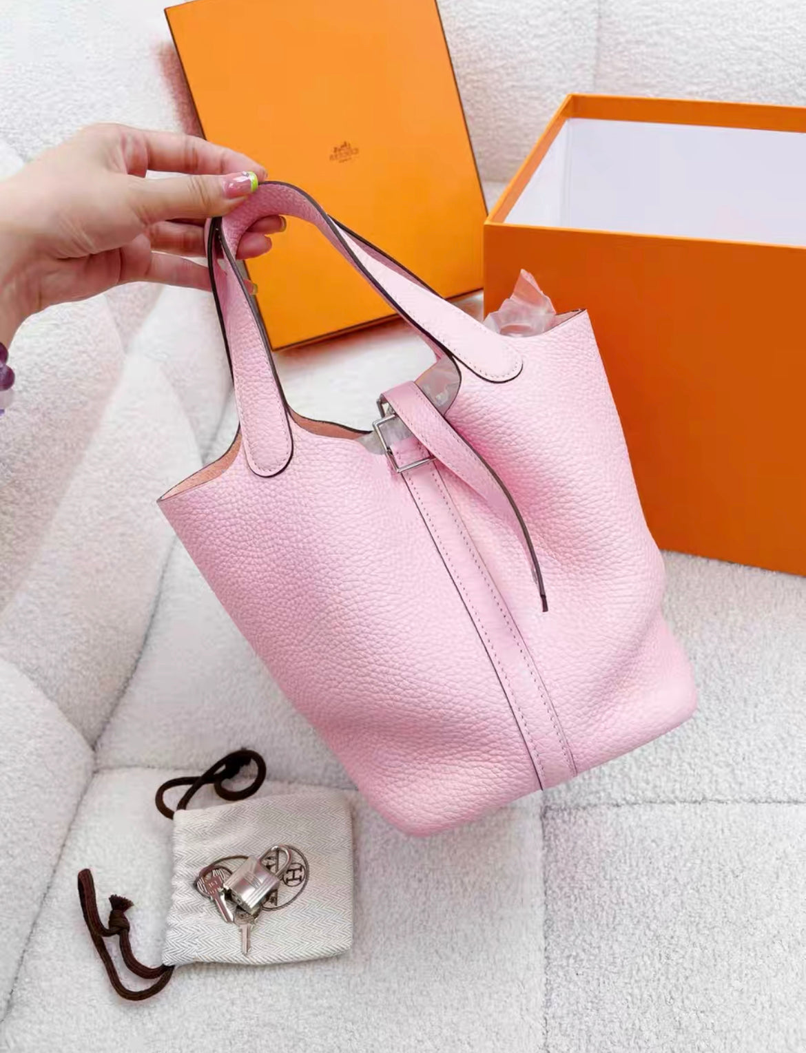 HERMES PICOTIN 18 LOCK BAG 3Q ROSE SAKURA SHW – Wararni.com